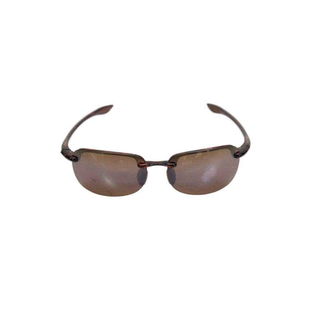 Maui Jim Womens MJ 408 Brown Plastic Rounded Sunglasses
